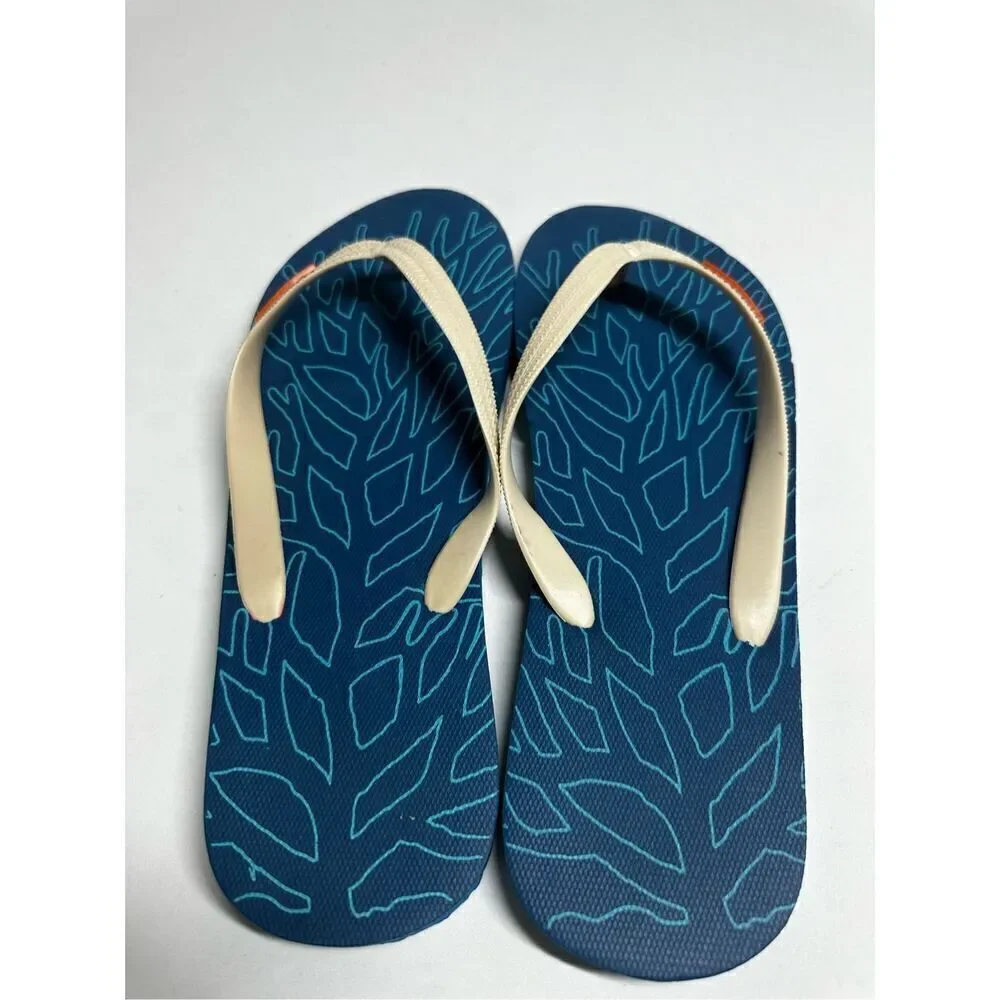 Koa kea  Men Flip Flop Sandals White Synthetic Slip On Size 11.5 Medium